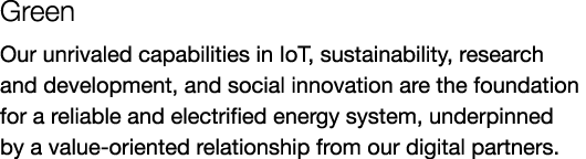 Green Our unrivaled capabilities in IoT, sustainability, research and development, and social innovation are the foun...