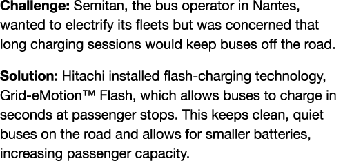 Challenge: Semitan, the bus operator in Nantes, wanted to electrify its fleets but was concerned that long charging s...