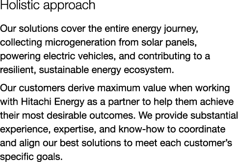 Holistic approach Our solutions cover the entire energy journey, collecting microgeneration from solar panels, poweri...