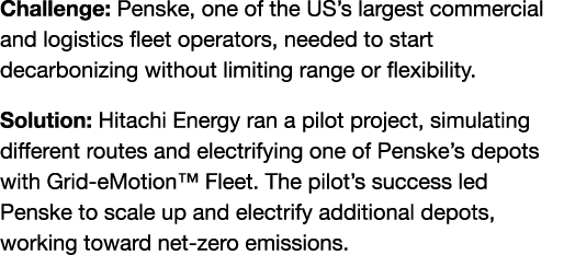 Challenge: Penske, one of the US’s largest commercial and logistics fleet operators, needed to start decarbonizing wi...