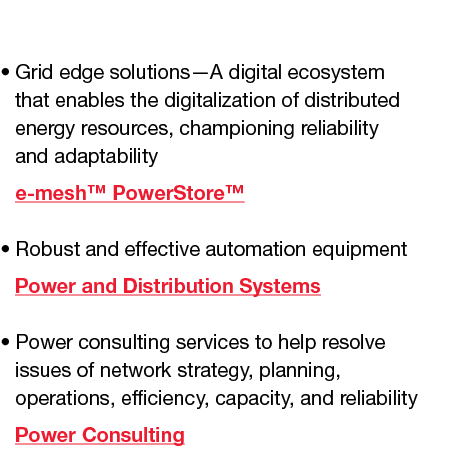  • Grid edge solutions—A digital ecosystem    that enables the digitalization of distributed    energy resources, cha...