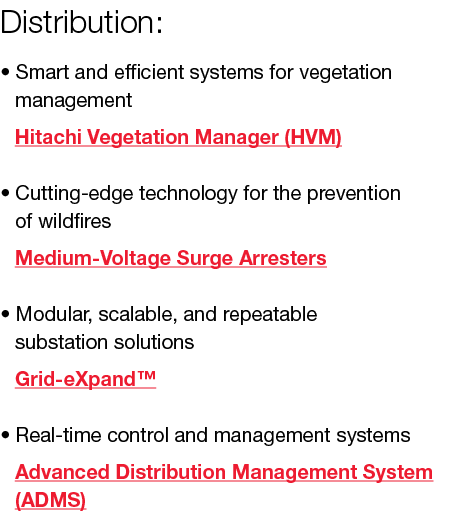 Distribution: • Smart and efficient systems for vegetation    management    Hitachi Vegetation Manager (HVM) • Cuttin...