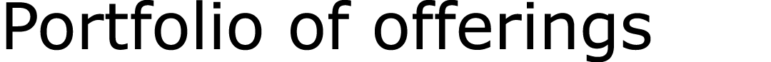 Portfolio of offerings